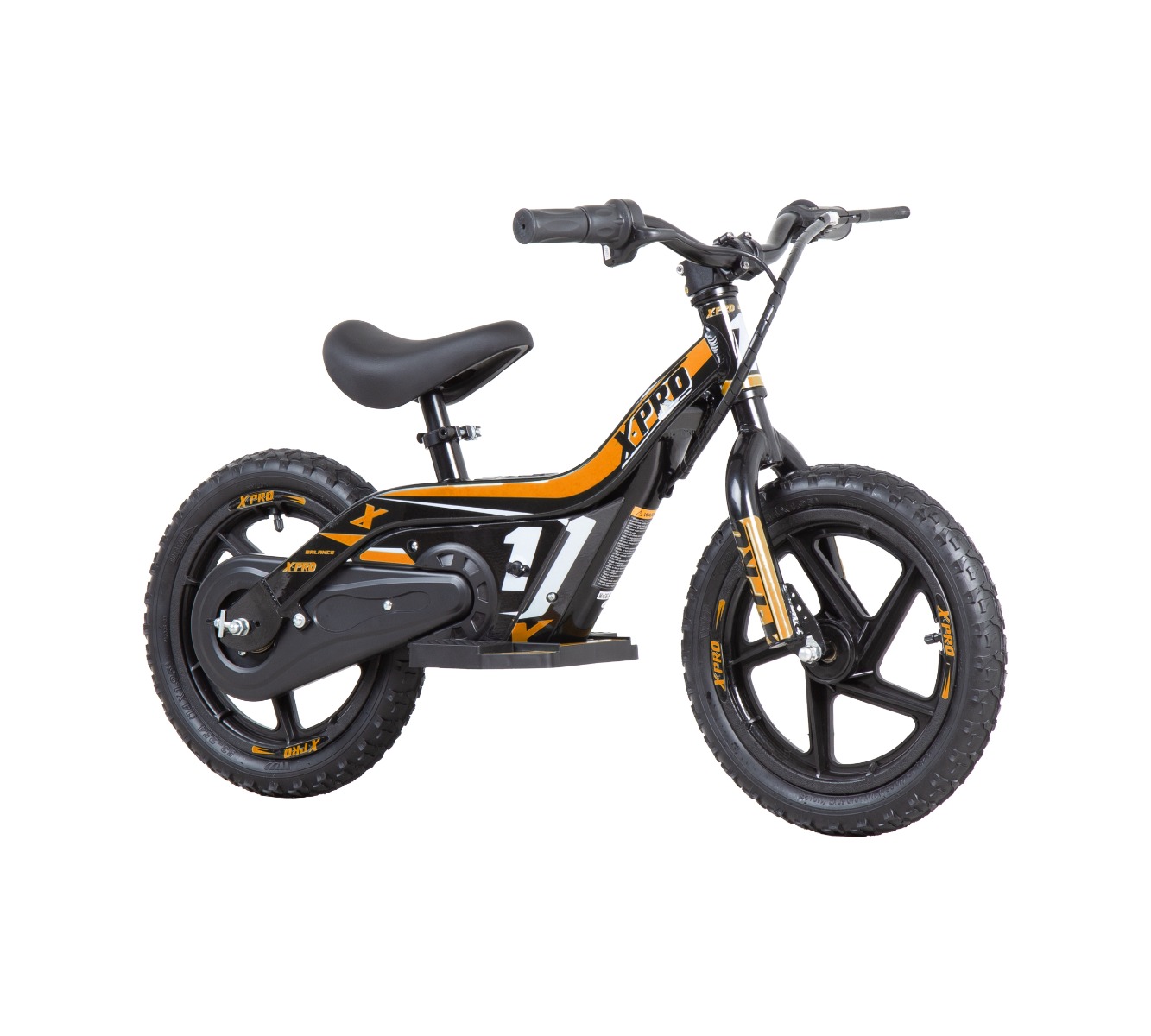 Elektrisk Balanscykel för barn, X-Pro Balance 14" orange, 10 km/h, portabelt batteri, 15 km räckvidd, maxvikt 50kg, justerbar hastighet