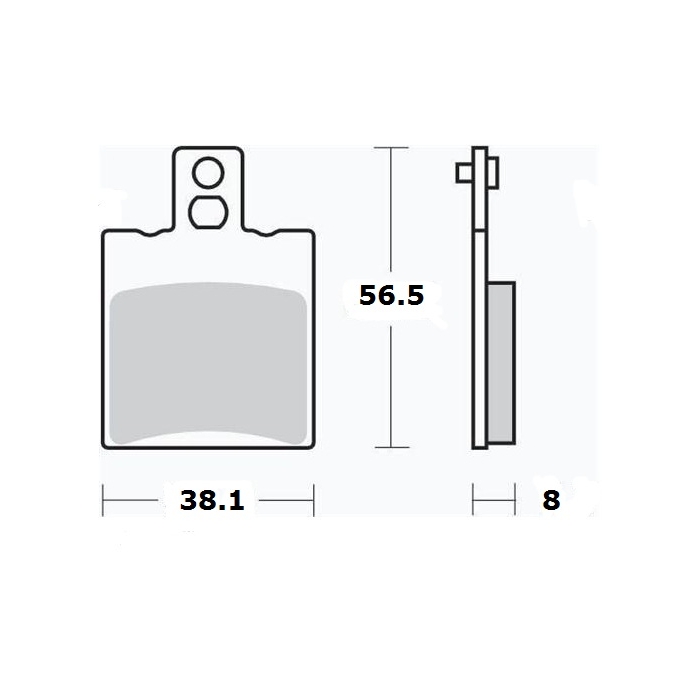 spare parts type Bromsbelägg (LPI) H56.5mm x B38.1mm från ,