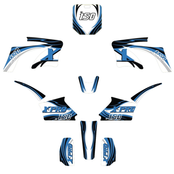 categories Dekalkit Blå X-Pro FX Dirtbike 150cc Dirtbike från , Midsize