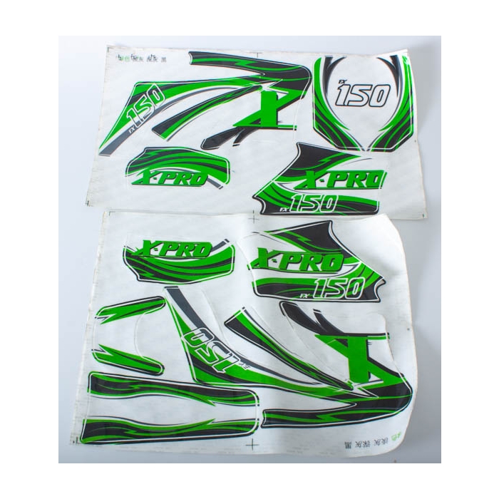 spare parts type Dekalkit Grön X-Pro FX Dirtbike 150cc från ,