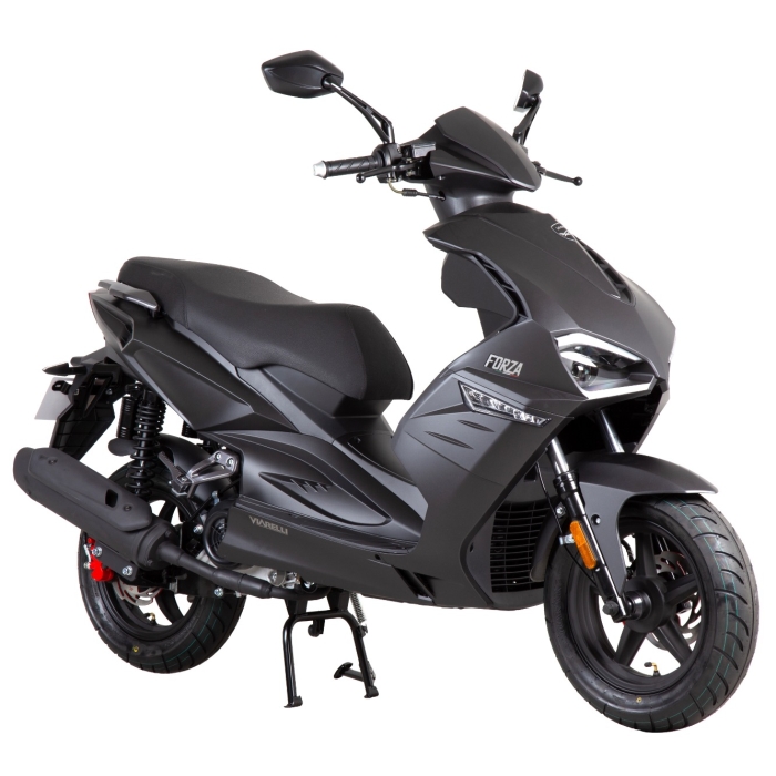 Mattsvart Viarelli Forza 2025 moped klass 1 - 1