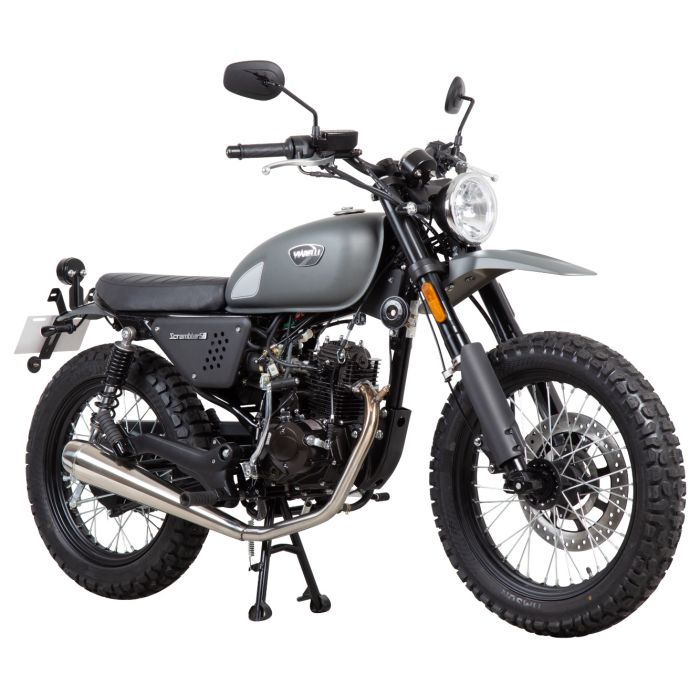 Moped Klass 1 från Viarelli, Scrambler grå