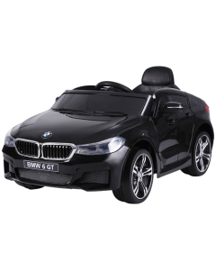 Elbil för barn BMW 6 GT 12V – fjärrkontroll, 3–5 km/h, maxvikt 30 kg – Svart
