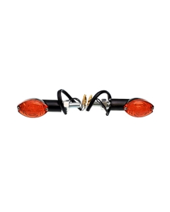 Blinkers LED med gult glas 1 par färg svart