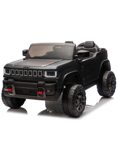Elbil för barn Jeep 12V 4WD – fjärrkontroll, 3–5 km/h, maxvikt 35 kg – Svart