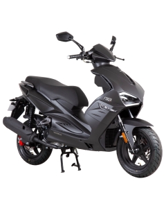 Mattsvart Viarelli Forza 2025 moped klass 1 - 1