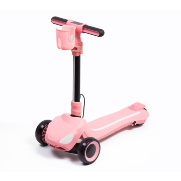 Barn Elsparkcykel X-Pro Nova - 3-hjulig med RGB-ljus Rosa