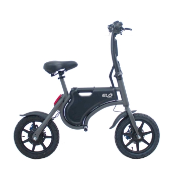 Hopfällbar Elscooter från Elo Mobility svart 250W elmotor