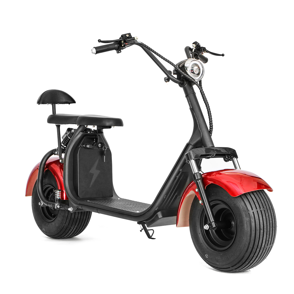 Elscooter fatbike X-Pro Fatboy 2-sits V.2, 2000W - 40 km/h, röd - Övriga elscooters, Elscooters, Lekfordon o hobbyfordon, Utelek