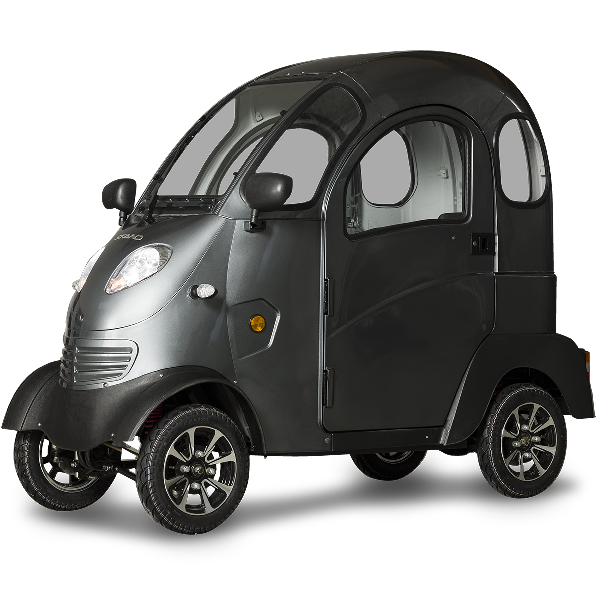 Elmopedbil Skand GoMoto 2.4 Plus – 800W, Räckvidd Upp till 100 km, Maxhastighet 25 km/h, grå