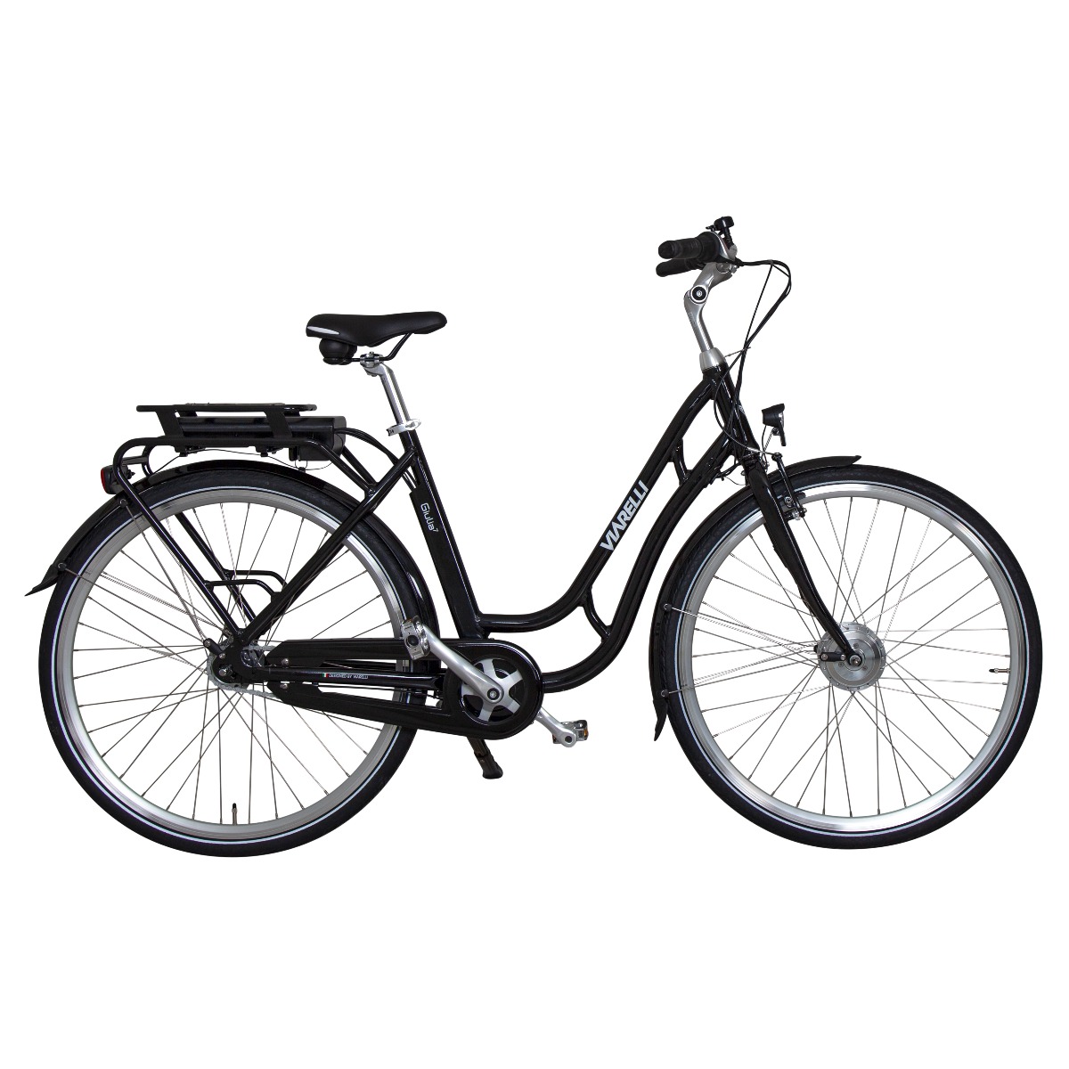 Elcykel Viarelli Giulia Svart, 25 km/h, 10,4 AH, räckvidd 50 km