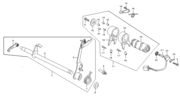 E14: Gearshift drum