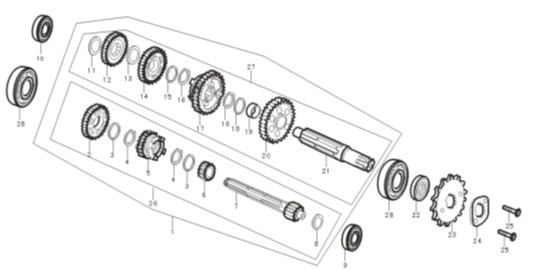 E11: Mainshaft / Countershaft