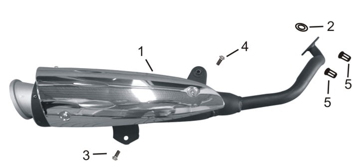 F22: Avgassystem 4-takt 50cc, 125cc