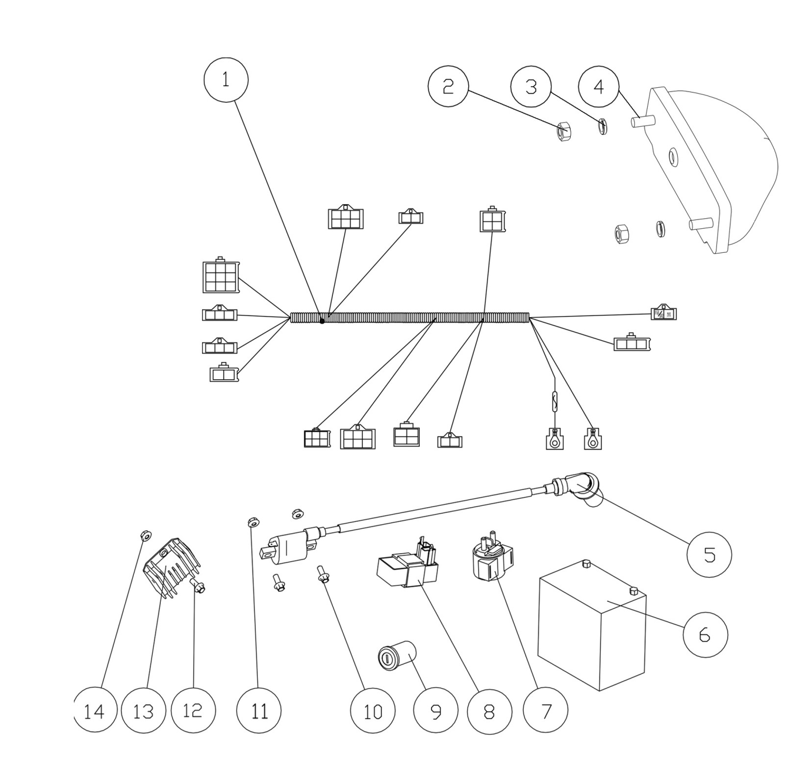 F03: Elsystem, Baklampa