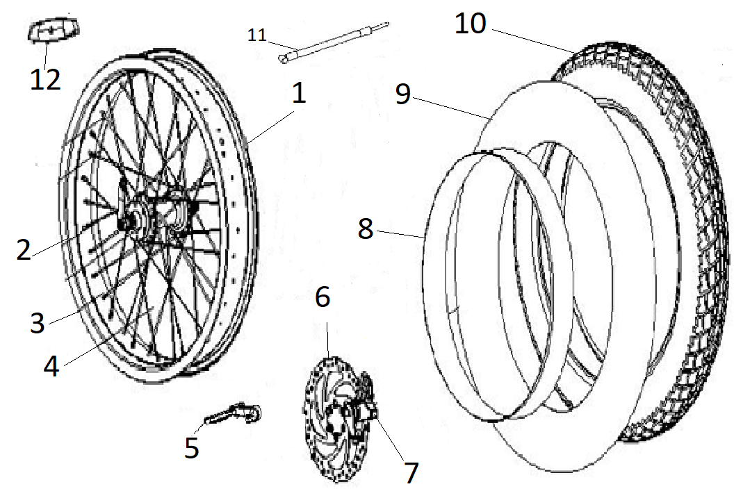 F03: Framhjul / Frambroms