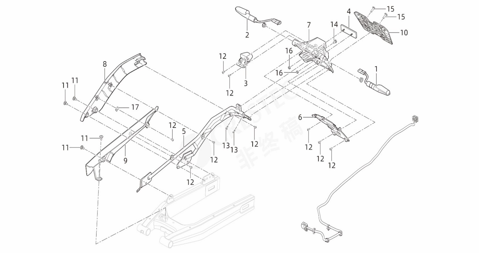 E20 : Blinkers Bak, Skyltbelysning, Bakskärm, Kedjeskydd