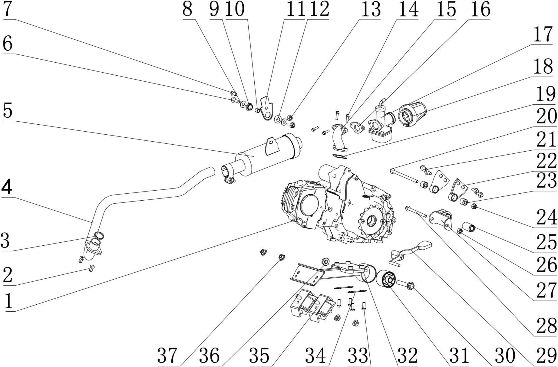 F01: Motor, Avgassystem, Förgasare